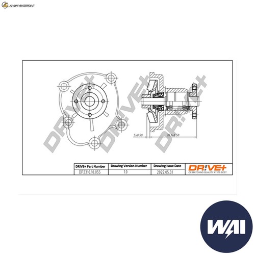 Water pump dp2310 055 - water, dp2310.10.055