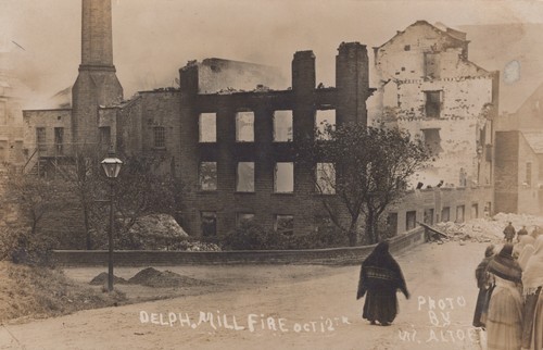 Delph mill fire - fire, rppc