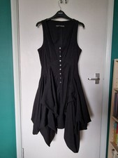 All Saints Rogalle Dress UK12 Hitch Parachute Vintage Steampunk Corset 