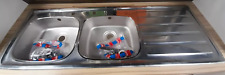 Astracast Jade Stainless steel Double bowl R/H Drainer - 2 tap hole kitchen sink