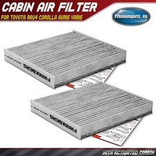 2x Pollen / Cabin Filter Activated Carbon for Toyota RAV4 Corolla Auris Yaris 