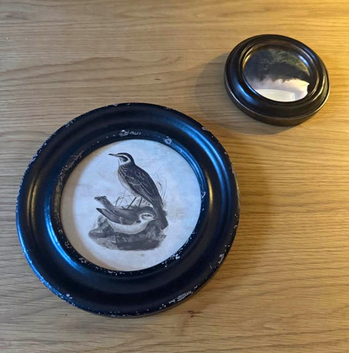 Round photo frame clear glass - round,