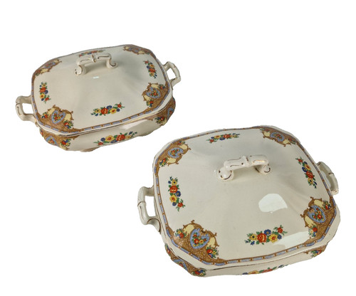 Pair alfred meakin lidded - pair,