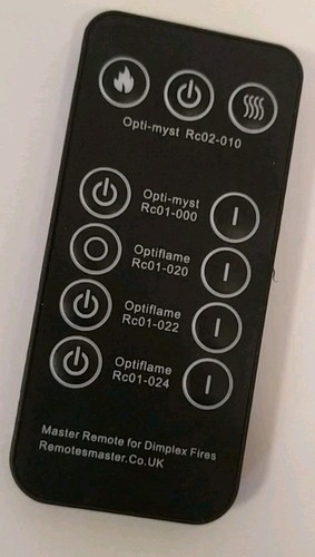 Dimplex fire universal remote - dimplex,