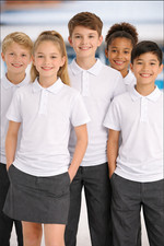 Kids White Polo Shirts School