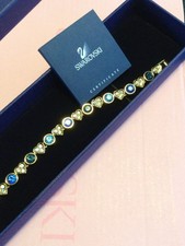 Genuine Signed Swarovski Vintage Multi-colour Tennis Bracelet, Boxed with Tag