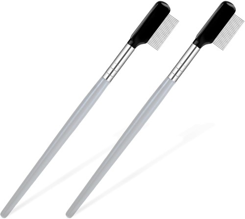 2pcs metal eyelash comb - metal,
