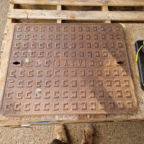 Reclaimed cast iron manhole - iron,