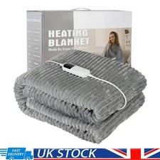 Electric Washable Heated Throw Over Blanket Luxurious Fleece Warm Blanket UK