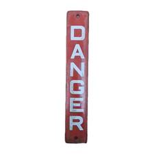 Railwayana Enamel Danger Sign