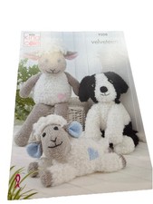 King Cole Pattern Sheep and Dogs Knitted in Velveteen and Big Value Chunky 9208