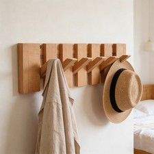 Wall-Mounted Solid Wood Coat