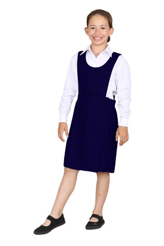 Girls bib pinafore wrap over - girls,