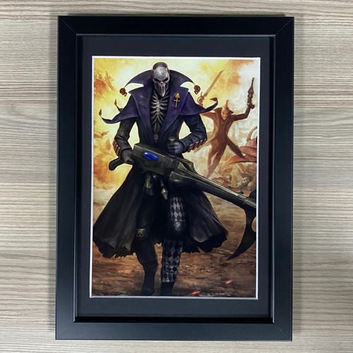 Harlequin death jester framed - jester,