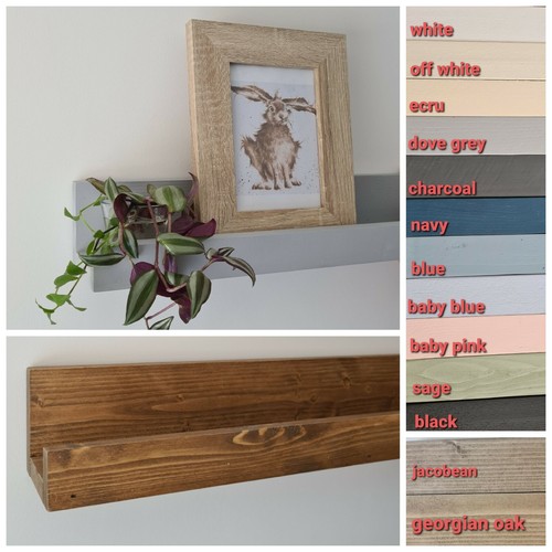 Wooden photo shelf handmade - wooden,
