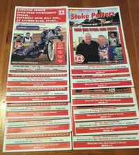 2011 STOKE SPEEDWAY PROGRAMMES