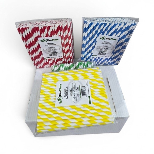 Ecotime paper drinking straws - drinking,