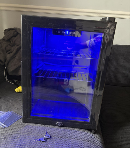 Black mini fridge glass door - mini,