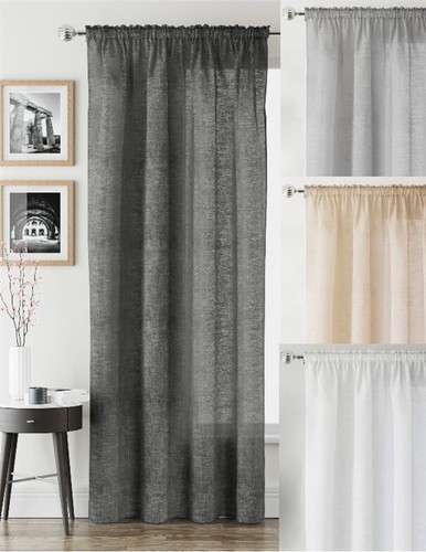 Rhodes linen look voile slot - linen,