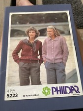 PHILDAR LADIES LACE AND CABLE CARDIGAN 4 PLY KNITTING PATTERN