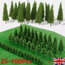 25-100x Miniature Trees Model Train Railroad Wargame Scenery Landscape Scale UK