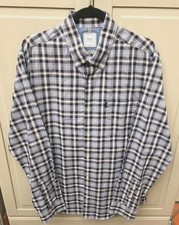 Men's NEXT Polyester/Cotton Longsleeved Checked Shirt  Size XL Regular Fit NWHT