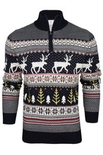 Xact Mens 1/4 Zip Reindeer