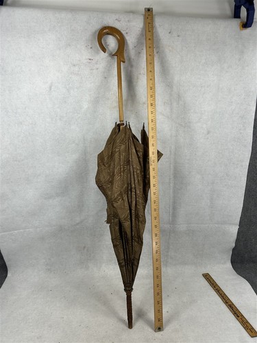 Antique parasol walking - parasol, carved
