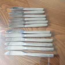 12 Piece Vintage Mid Century Viners stainless steel knives Chelsea Gerald Benney