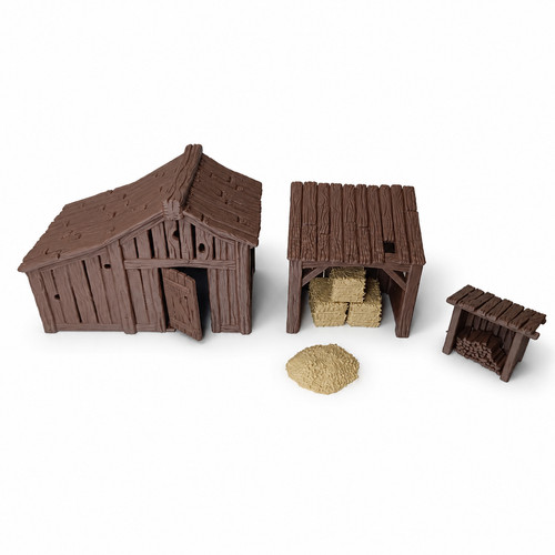Rural storage yard set shed - storage,