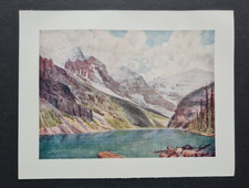 Antique 1907 print - Lake