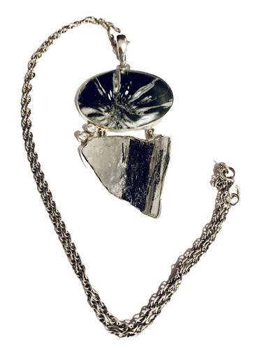 Sterling silver pendant - silver,
