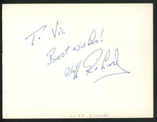 CLIFF RICHARD signed album