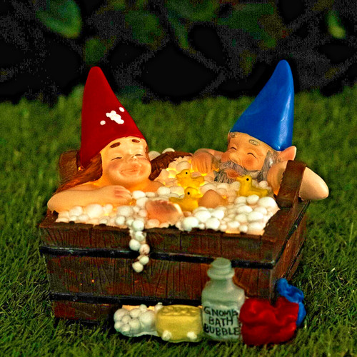 Solar gnome garden ornament - gnome,