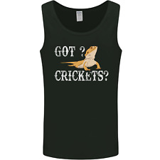 Bearded Dragon Got Crickets Lizard Reptile Mens Vest Tank Top
