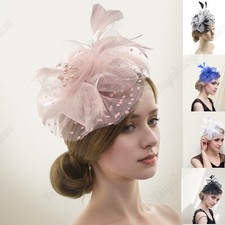 Summer Ivory Pearl Fascinator Headband Clip Ascot Wedding Party Ladies Hair 2025