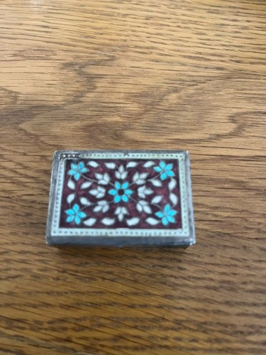 Silver enamel pill - enamel, snuff