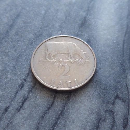 Latvian coin lats cow - latvian, 2