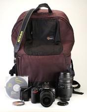 Nikon D5600 DSLR Camera & 18-55mm VR & Sigma 70-300mm Dual Lens Kit 6,464 Shots