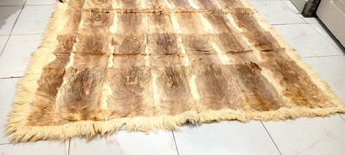Goat skin rug goathide soft - rug,