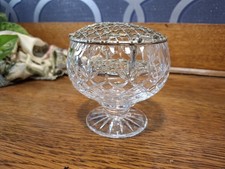 Crystal Glass with Metal Lid/Crate Potpourri Bowl Home Decoration Vintage