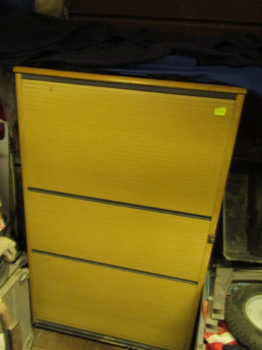Wood cabinet with steel