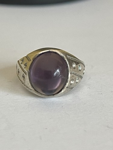 Antique silver and amethyst - and,