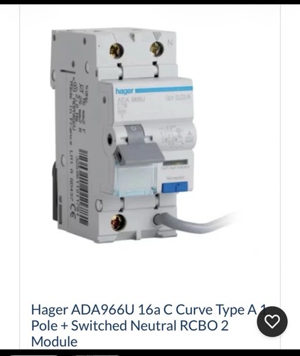 Hager ada966u 16a - 16a, type