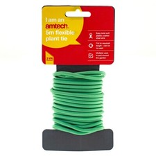 Amtech U4230 5m PLANT TWIST TIE SUPPORT FLOWERS GARDENING TREE GREENHOUSE X 2 PK