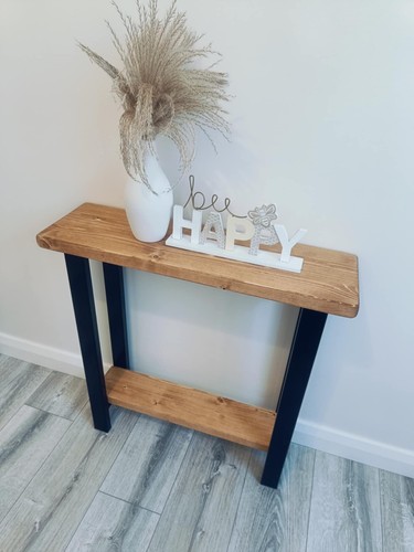 Farmhouse pine console table - farmhouse,