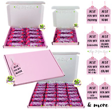 RASPBERRY RUFFLES GIFT BOX & PERSONALISED TAG 26g Bars Coconut Ruffle Present?