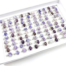 20pcs Silver Rings Prong