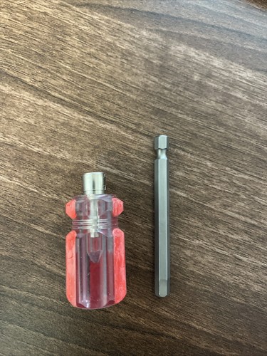 Red stubby 2inch screwdriver - stubby,