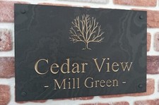 Large  Slate House Sign with